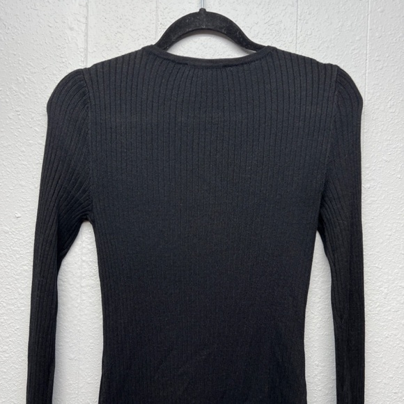 INC Ribbed Rhinestones Sweater Womens XS Stretch Long Length Party Evening Date - Picture 6 of 10